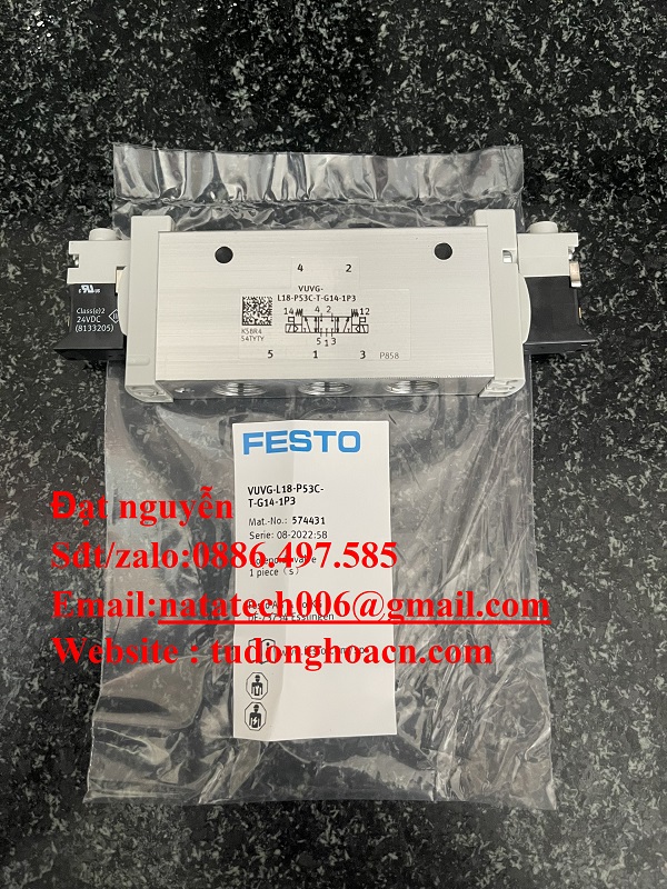 VUVG-L18-P53C-T-G14-1P3 van điện từ Festo chính hãng bảo hành 