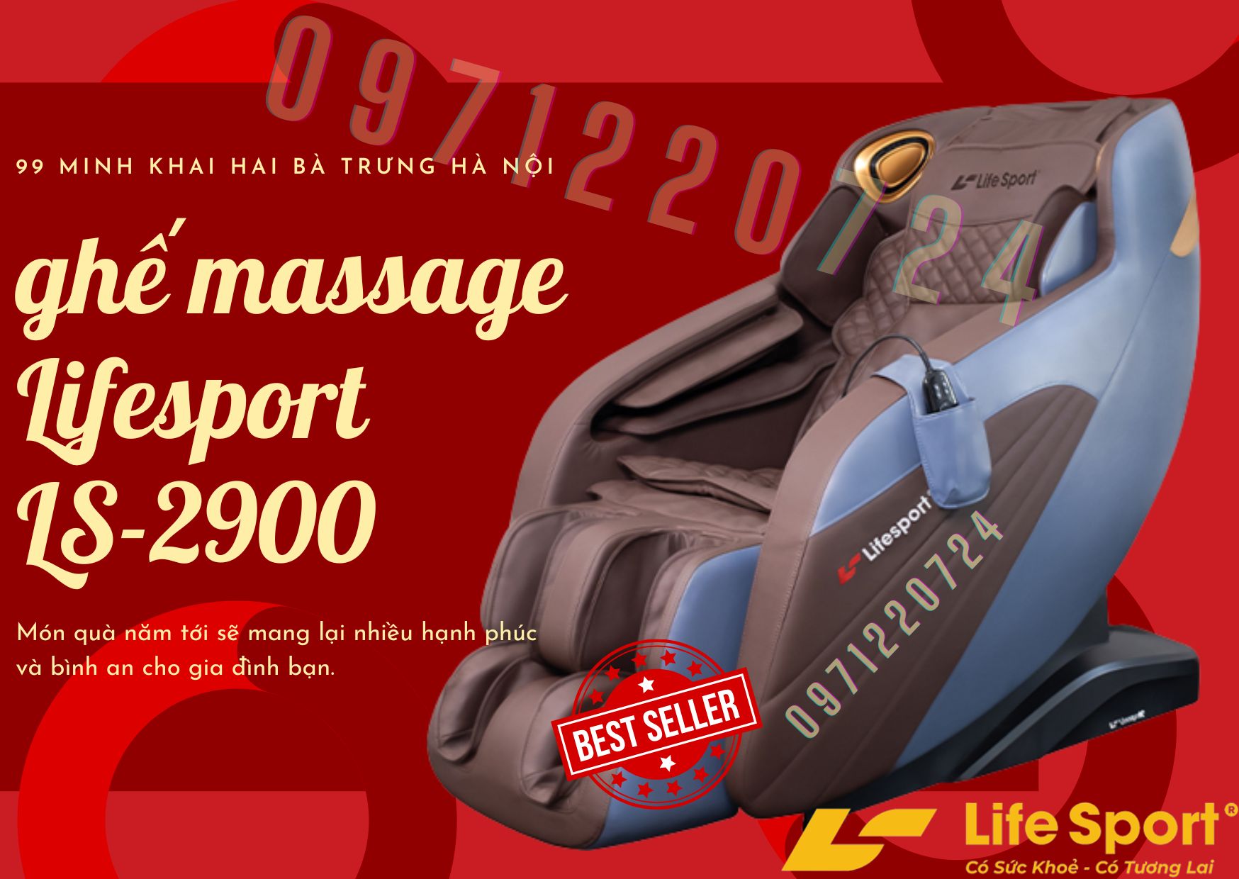 Ghế massage Lifesport LS-2900 giá cả hợp lý-chất lượng hết ý