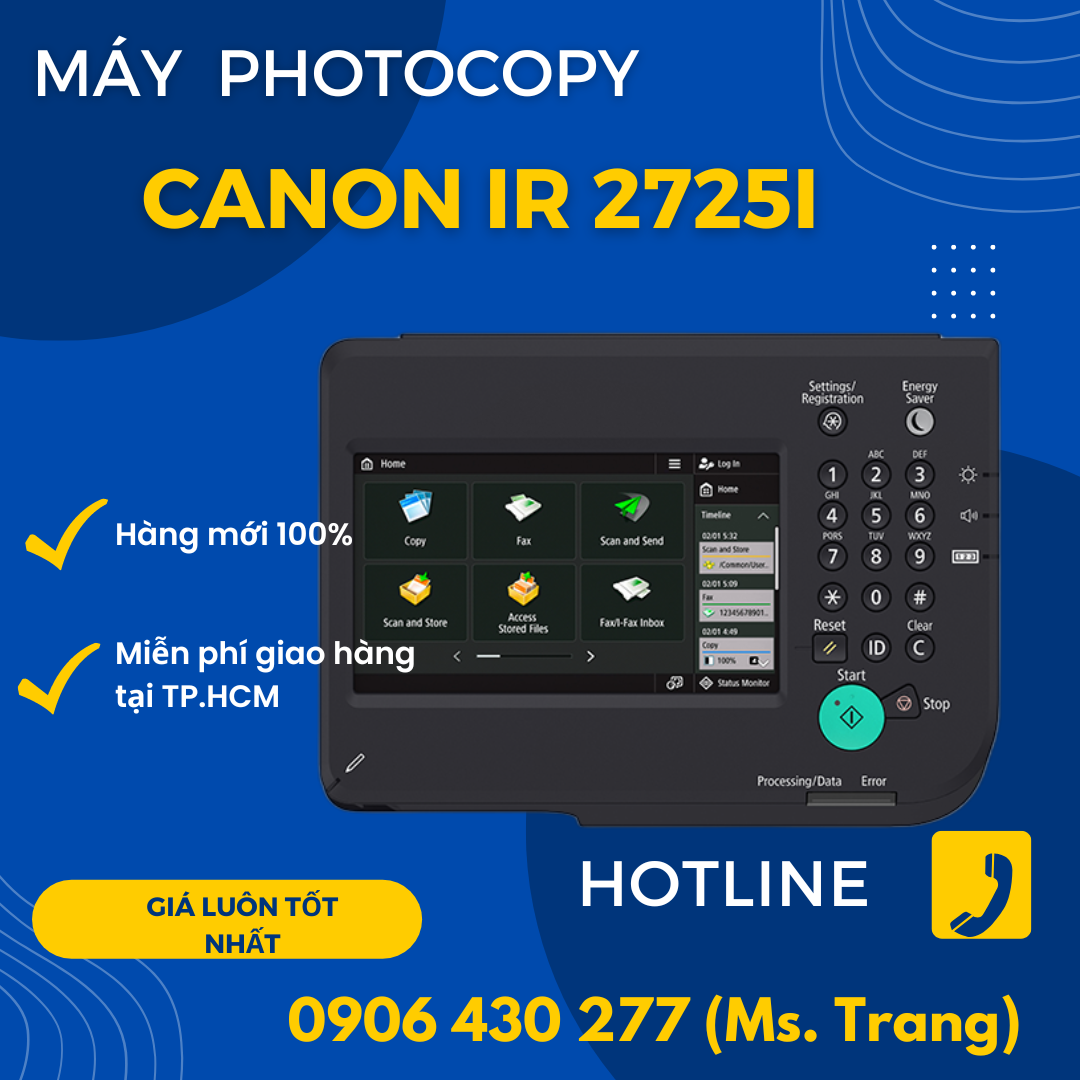 Máy photo Canon ir 2725i new 2023 giá tốt
