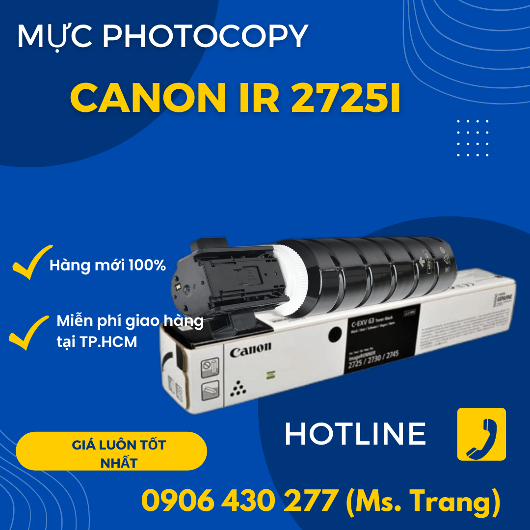 Máy photo Canon ir 2725i new 2023 giá tốt