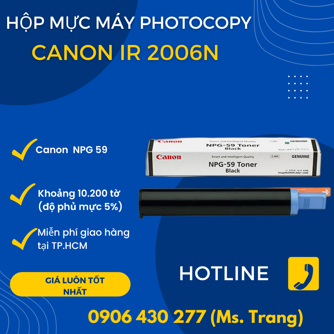 Máy photocopy Canon 2006N giá tốt, BH chính hãng
