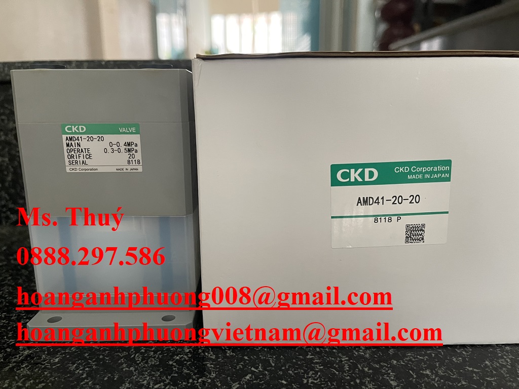 Chính hãng Van khí nén CKD AMD41-20-20  Bình Dương