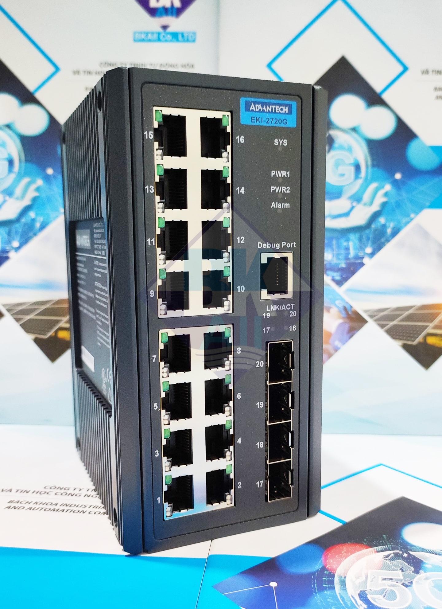EKI-2720G-4FI-AE: Switch công nghiệp hỗ trợ 16 cổng Ethernet