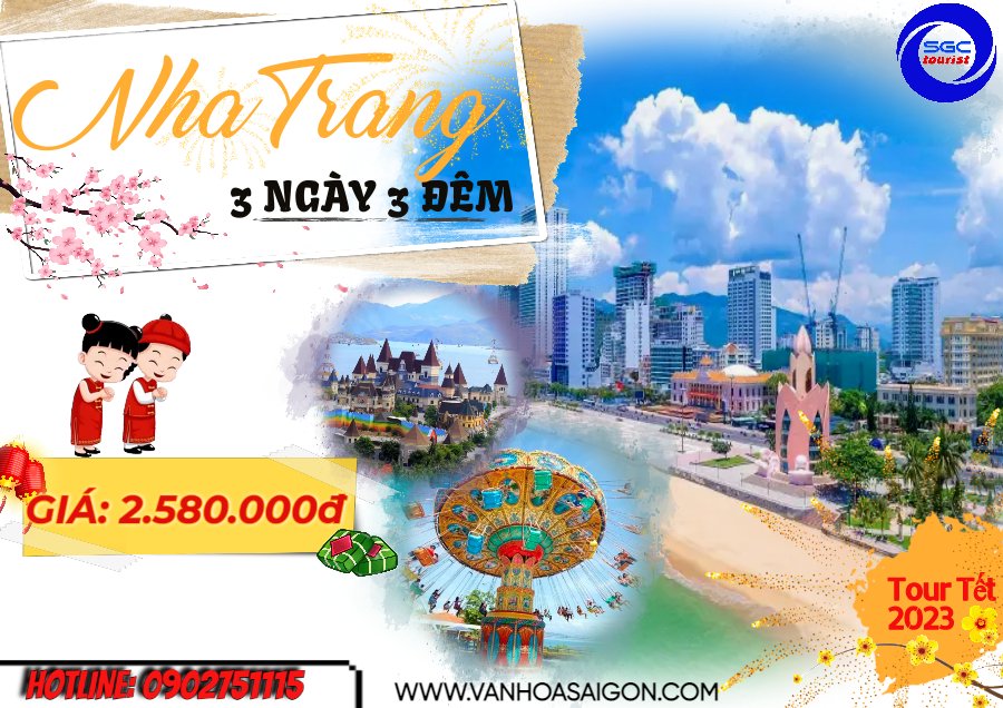 Tour Nha Trang 3N3Đ - Tết Quý Mão 2023 - KH mùng 2 mùng 3 