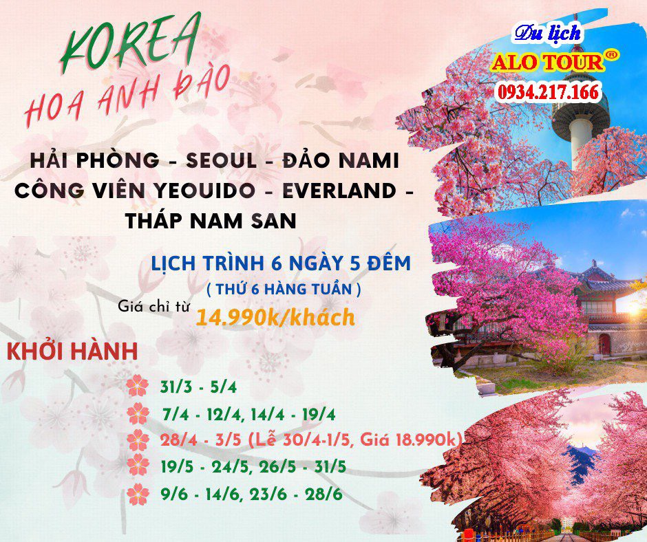 Tour du lịch trọn gói Hải Phòng - Hàn Quốc 2023