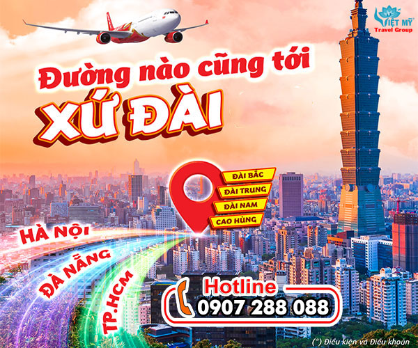 Vietjet Air ưu đãi vé máy bay đi Đài Loan giá vé chỉ từ 3 triệu đồng
