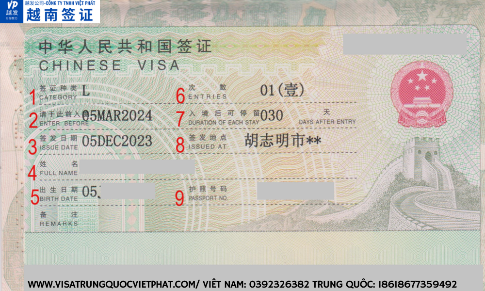 Tìm hiểu các loại visa Trung Quốc: các loại visa Trung Quốc