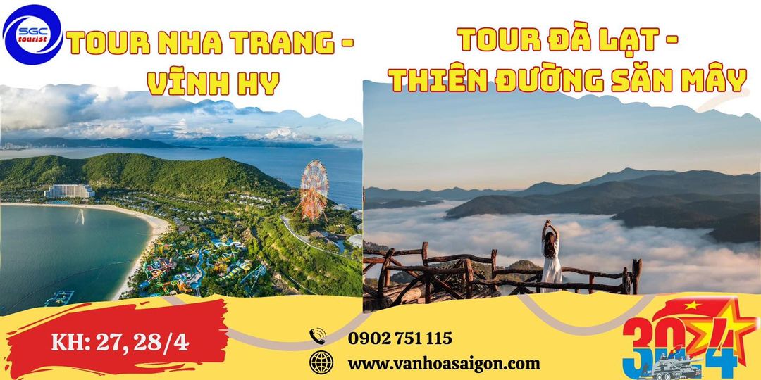 Tour Nha Trang - Vĩnh Hy/ Tour Đà Lạt - thiên đường săn mây