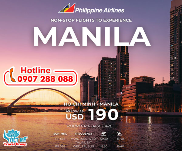 Philippines Airlines ưu đãi vé máy bay đi Manila