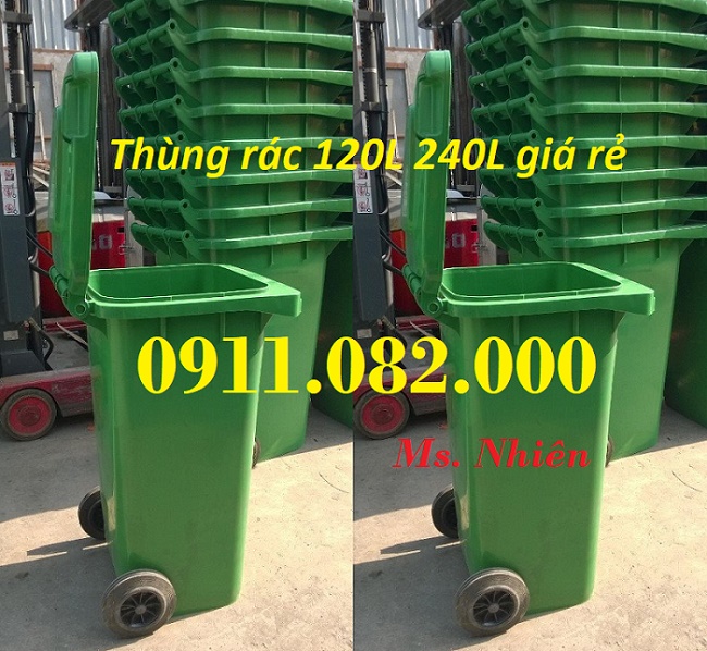 Chuyên bỏ sỉ thùng rác 120L 240L giá rẻ cho đại lý- thùng rác giá rẻ tại cần thơ- lh 0911082000