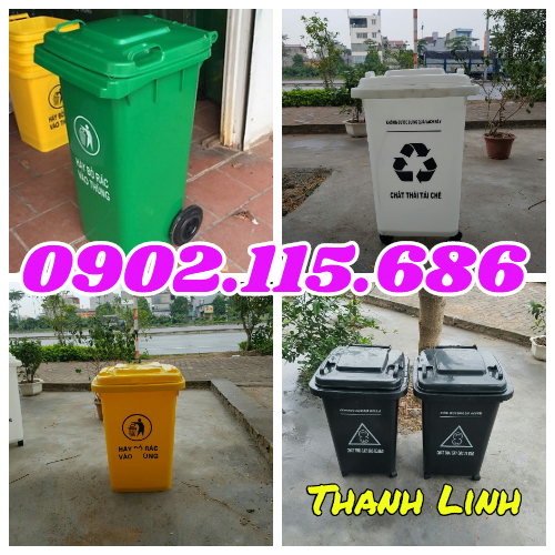 Thùng rác y tế, thùng đựng rác thải y tế, thùng đựng rác 240 lít, thùng đựng chất thải lây nhiễm.