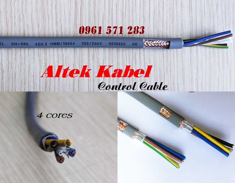 Dây cáp điện mềm chống nhiễu 4x1 hãng Altek Kabel