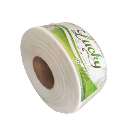 Giấy vệ sinh cuộn lớn Lucky 700gr, giấy cuộn lớn siêu thị