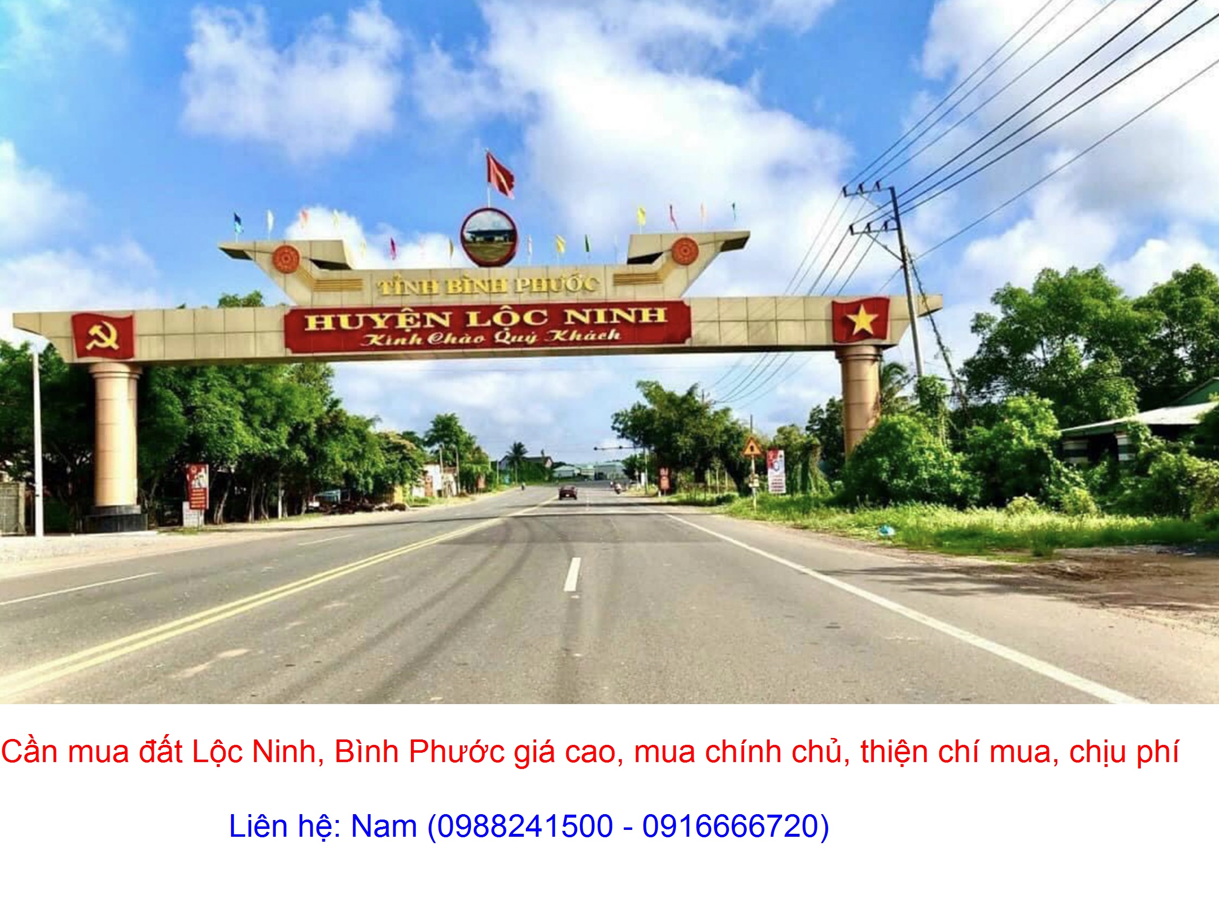 Mua đất xã Lộc Thành, Lộc Ninh giá cao, mua chính chủ, thiện chí
