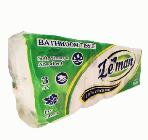 Giấy vệ sinh cao cấp 3 lớp Leman (10 cuộn/lốc)
