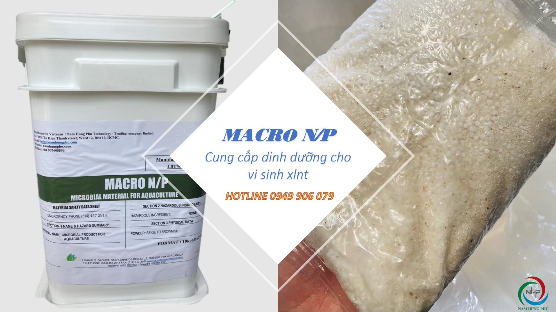MACRO N/P dinh dưỡng cho vi sinh xử lý nước thải (0949906079)
