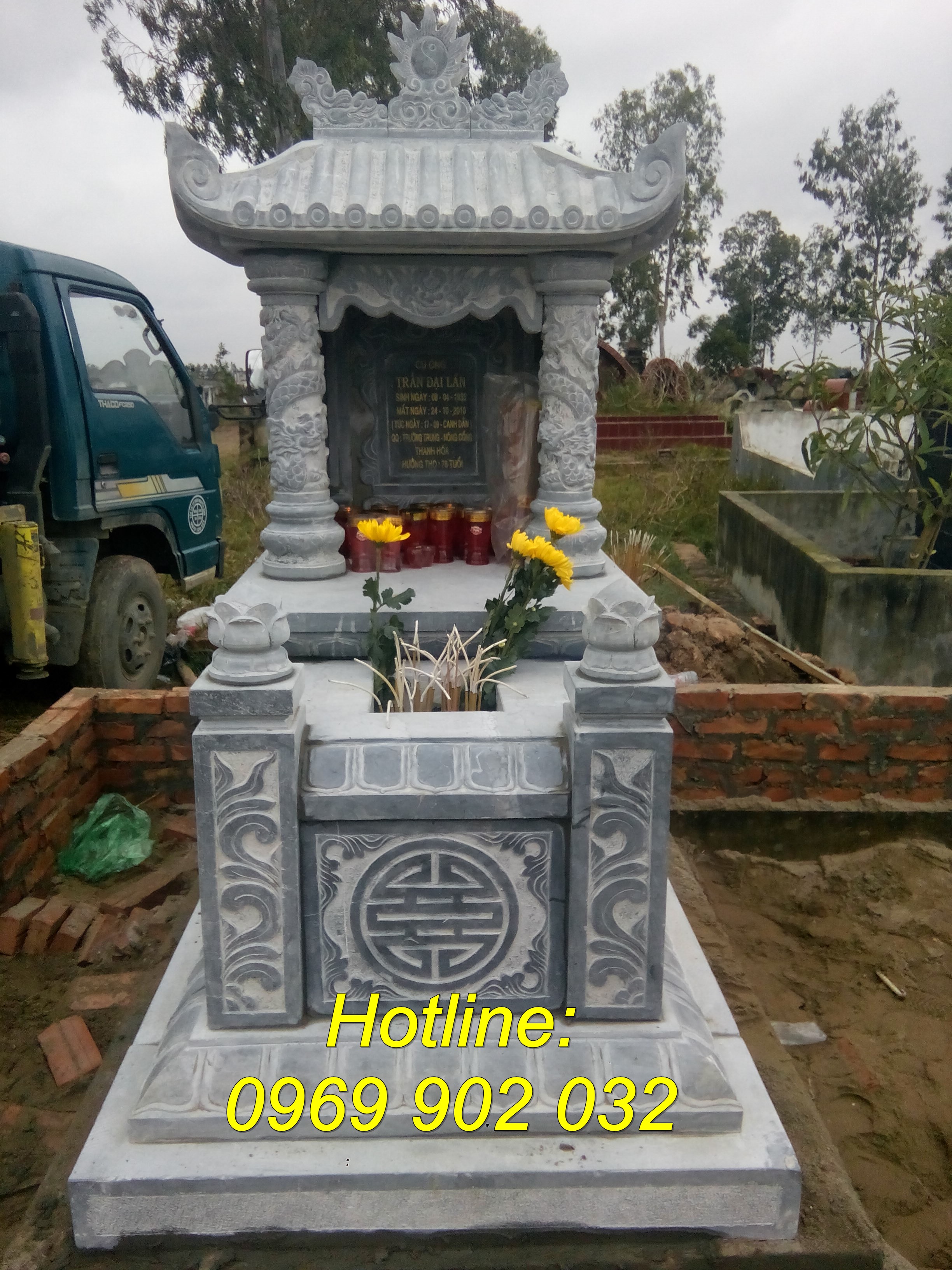 Mẫu mộ đá một mái đẹp giá rẻ bán tại Nghệ An