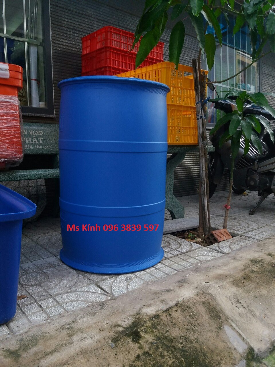 Cung cấp thùng phuy nhựa 220 lít, phuy nhựa đựng hóa chất - 0963839597
