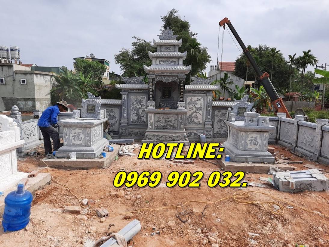 Khu lăng mộ đá đẹp chất lượng hiện nay bán tại Bắc Giang