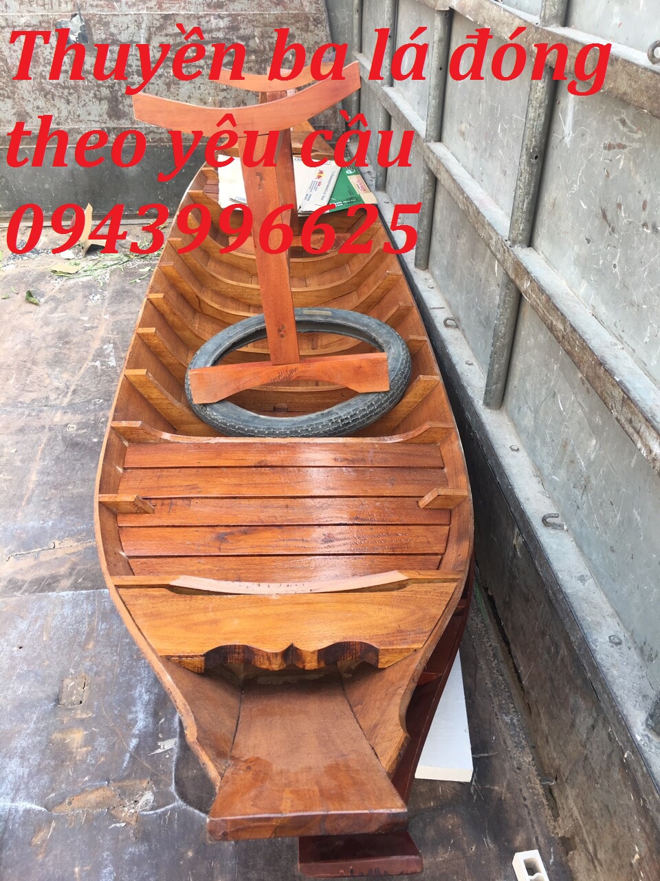 Thuyền Gỗ trang trí ,thuyền gỗ trưng bày hải sản dài 2m2 3m5