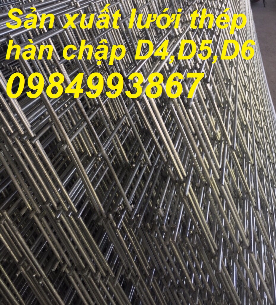 Lưới thép hàn đổ bê tông D4 a 200x200 D5 a 150x150mm
