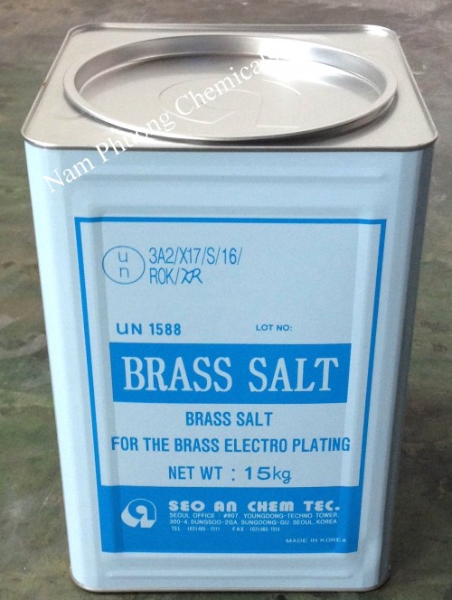 Muoi Brass ( brass salt), phu gia hoa chat xi ma