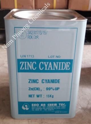 Zinc Cyanide, Zn(CN)2, ma kem, phu gia hoa chat xi ma