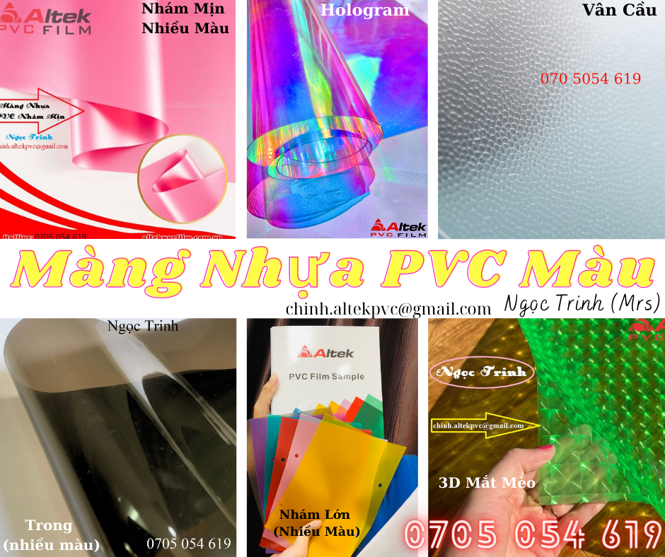 Màng nhựa PVC mềm dẻo, đa dạng màu sắc - kích thước