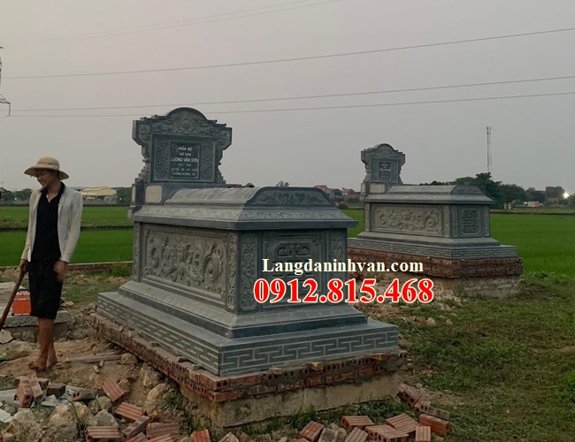 Mẫu mộ tam sơn đá đẹp nhất 2023 chế tác, sản xuất tại Ninh Bình
