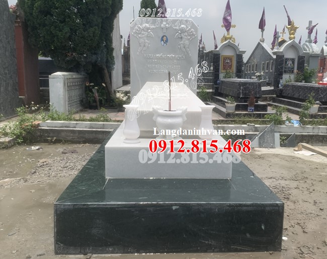 Quảng Nam bán mẫu mộ đá công giáo đẹp 925 - Mộ đạo Quảng Nam đẹp