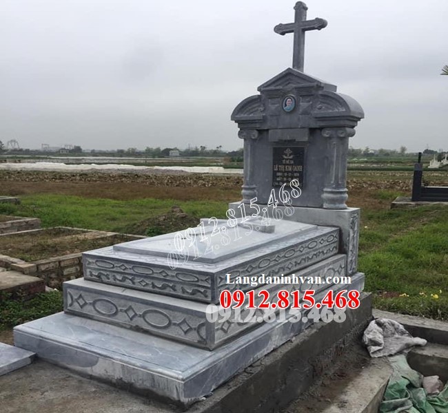 Tại Quảng Ngãi bán mẫu mộ đá công giáo đẹp 765 - Mộ đạo Quảng Ngãi đẹp