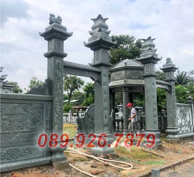 Cổng miếu - Mẫu cổng đá khu nghĩa trang, lăng mộ đẹp bán Gia Lai