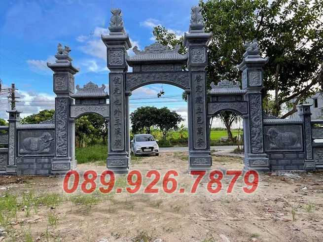 Cổng đình - Mẫu cổng đá khu lăng mộ, nhà mồ đẹp bán Lâm Đồng