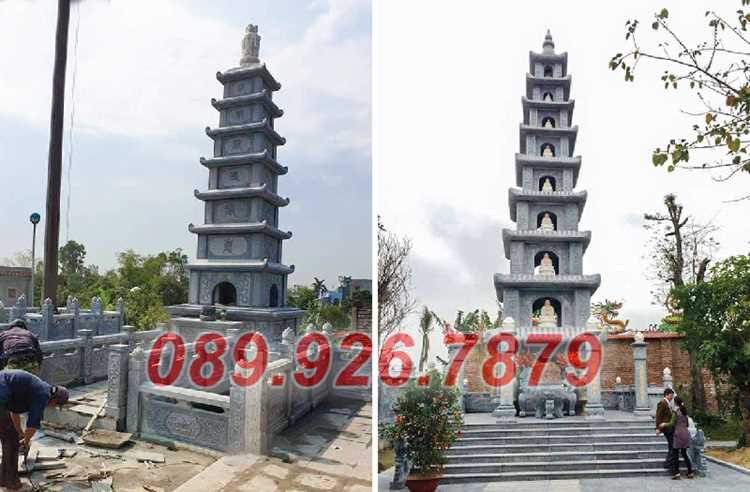 Tháp mộ đá - Mẫu mộ tháp đá tro cốt phật giáo đẹp bán Tiền Giang