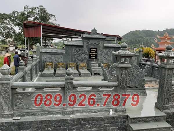 Lăng mộ đá - Mẫu lăng mộ dòng họ bằng đá xanh đẹp bán Bình Thuận