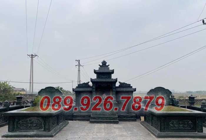 Lăng mộ đá - Mẫu lăng mộ ba má bằng đá xanh tự nhiên đẹp bán Phú Yên