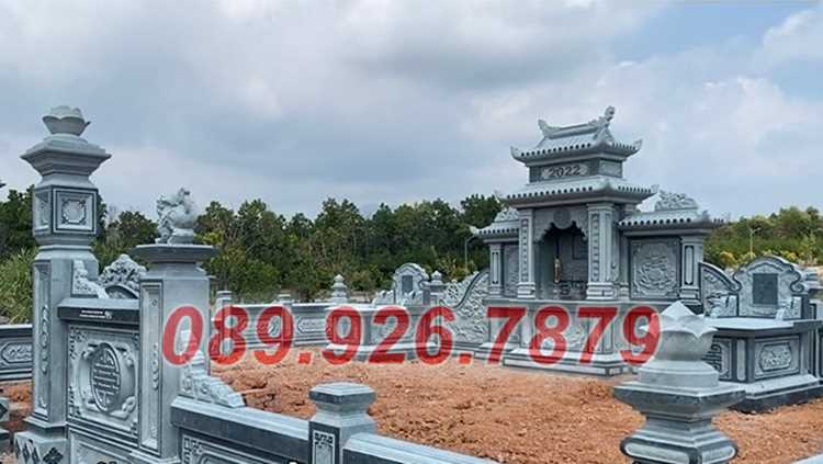 Lăng mộ đá - Mẫu lăng mộ đá xanh gia tộc, dòng họ đẹp bán Sài Gòn HCM
