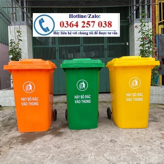 Thùng rác công cộng 120-240lít nhựa HDPE giá rẻ trên toàn quốc