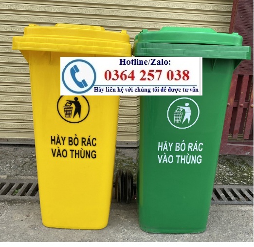Thùng rác công cộng 120-240lít nhựa HDPE giá rẻ trên toàn quốc