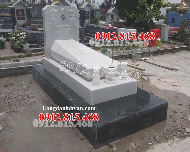 Mẫu mộ đá đơn giản đẹp bán tại Quảng Ninh 14QN - Mộ đá Quảng Ninh