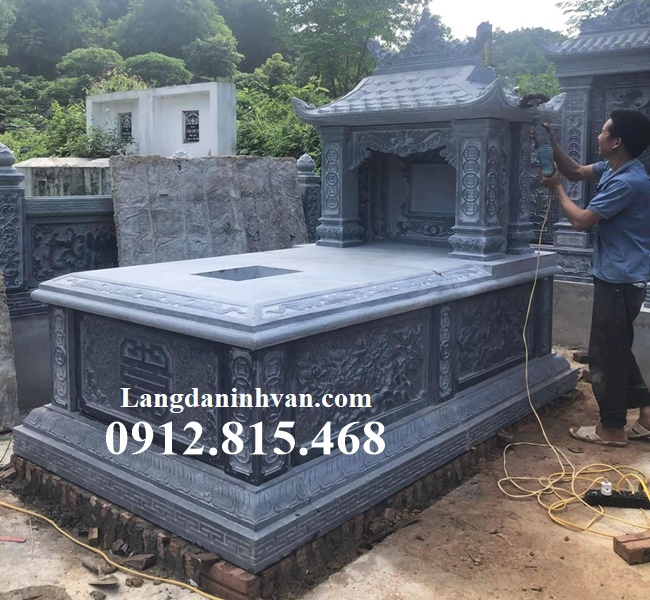 Mẫu mộ đá một mái đẹp bán tại Sài Gòn 50SG - Mộ đá Tp Hồ Chí Minh