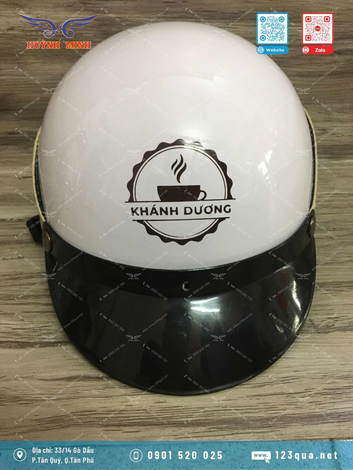 Xưởng sản xuất nón bảo hiểm in logo, nón bảo hiểm quảng cáo