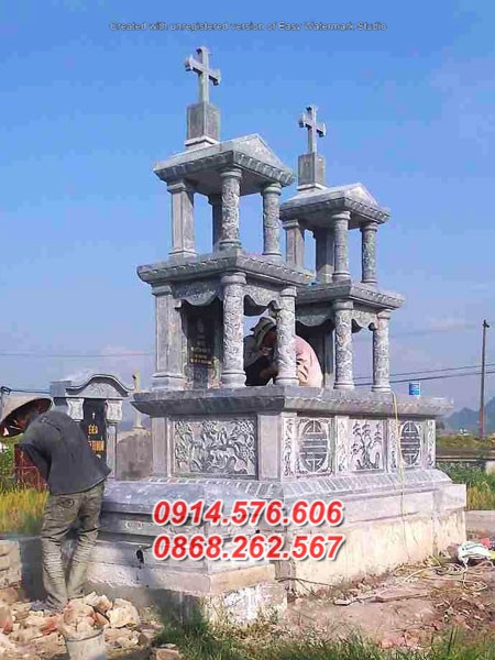 mộ đá công giáo bán hoà bình, nghĩa trang đạo thiên chúa