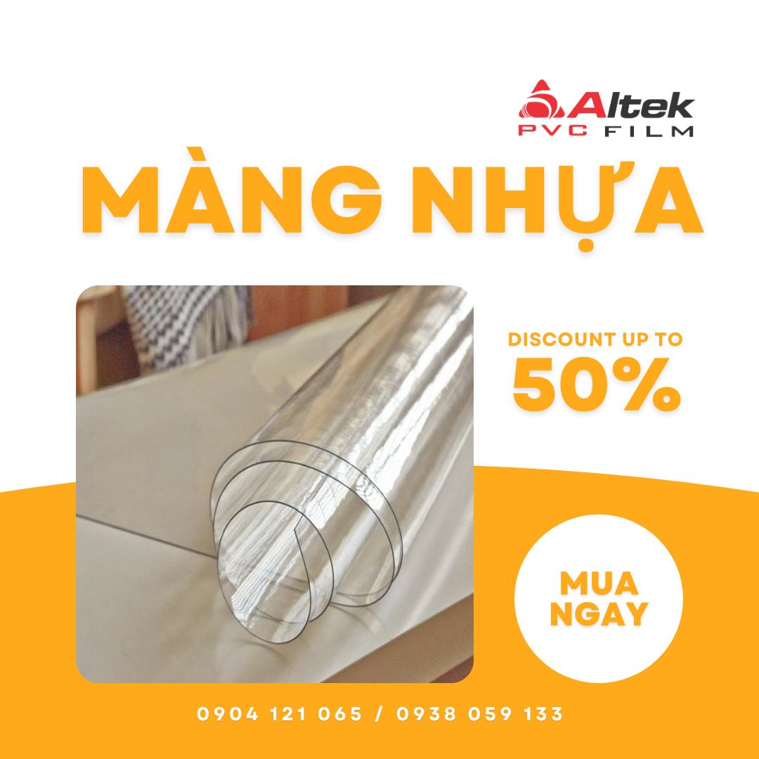 Màng nhựa PVC dẻo, PVC lưới, PVC 3D, PVC Ánh kim,...