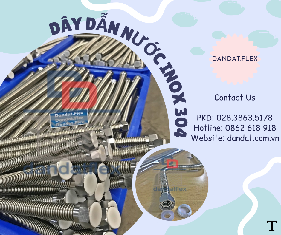 Dây dẫn nước, dây dẫn nước bình nóng lạnh, ống mềm cấp nước nóng lạnh