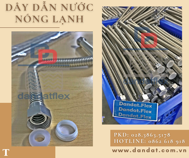 Dây dẫn nước, dây dẫn nước bình nóng lạnh, ống mềm cấp nước nóng lạnh