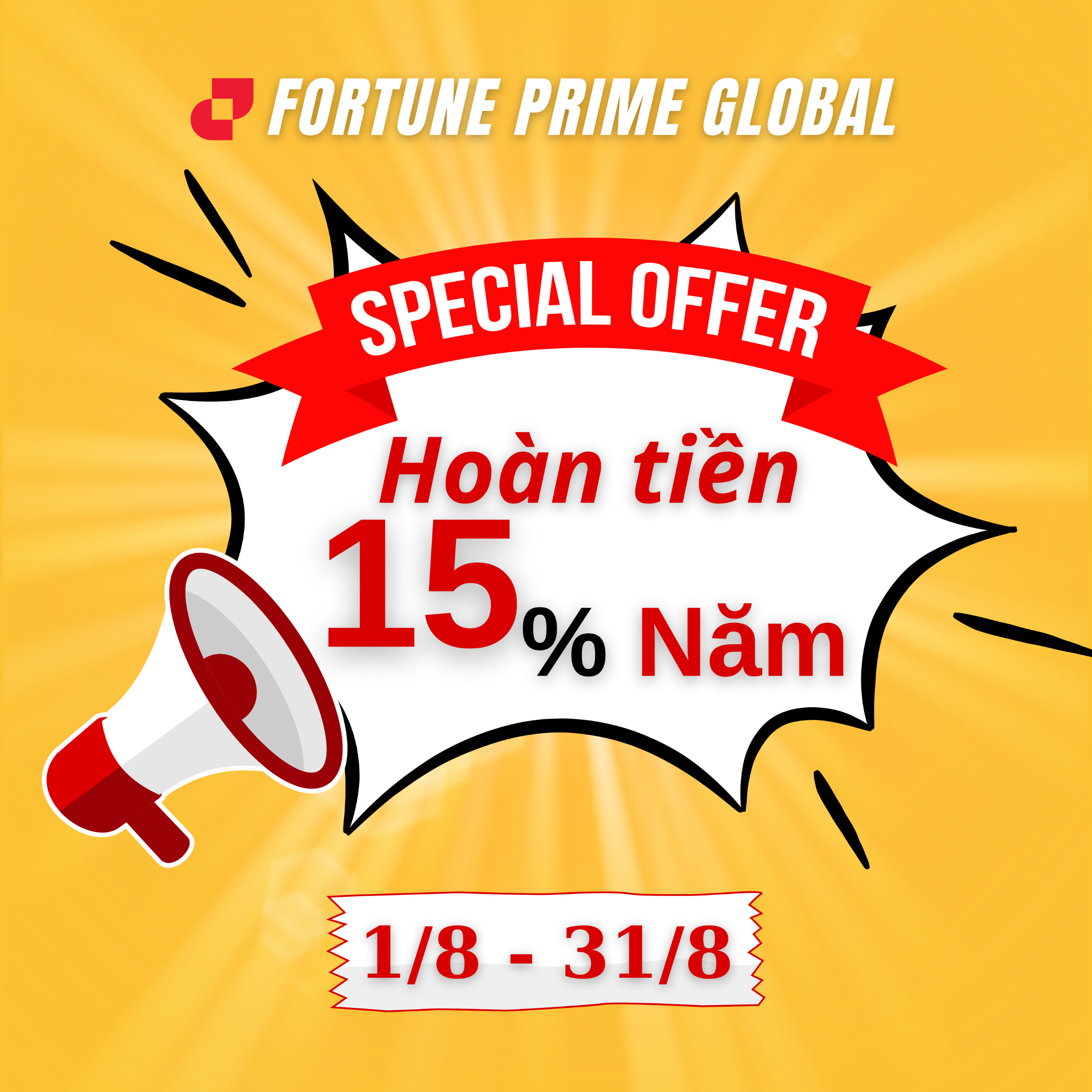 Hoàn tiền lên tới 15% khi mở tài khoản tại FPG từ 1/8/2024-31/8/2024