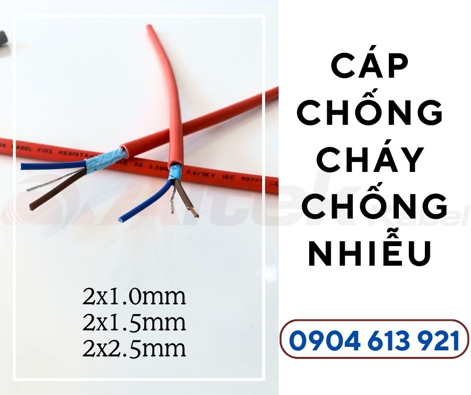 Cáp tín hiệu chống cháy chống nhiễu 2x1.5mm Altek Kabel