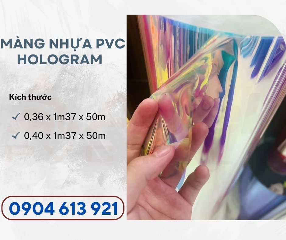 Màng nhựa PVC ánh kim hologram 5 li sẵn kho Hà Nội, HCM