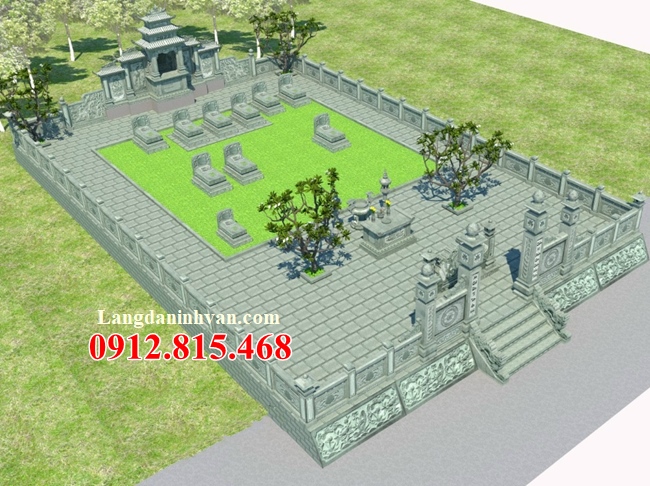 Khu lăng mộ đá tại Quảng Ninh - Thiết kế xây khuôn viên nghĩa trang